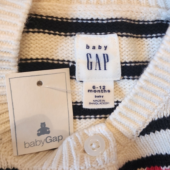 Baby Gap Love stripe button cardigan. Size 6-12 Months NWT - Picture 4 of 4